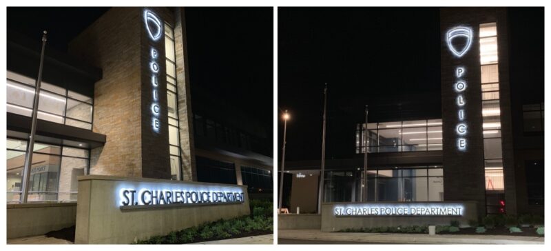 Back Lit Channel Letters at St. Charles Police Department